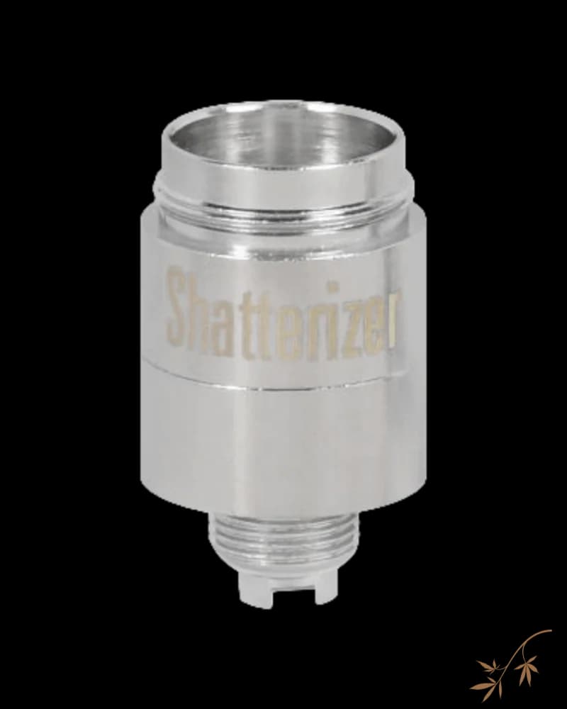 Shatterizer QDC Quartz Dual Coils stainless steel replacement coil with threaded base for cannabis vaporizer