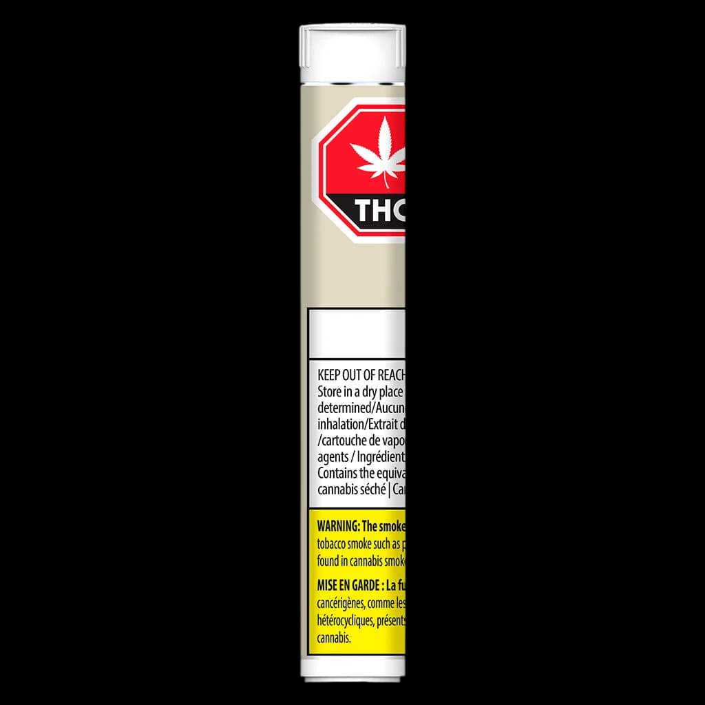 Wild West Naked Cowboy Liquid Diamonds 510 thread cannabis vape cartridge with red THC warning label and yellow Health Canada warning strip