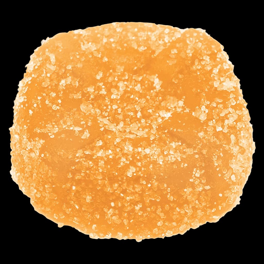 No Future Citrus Chaos Stupidly Sour THC gummy, orange sour-coated soft chew