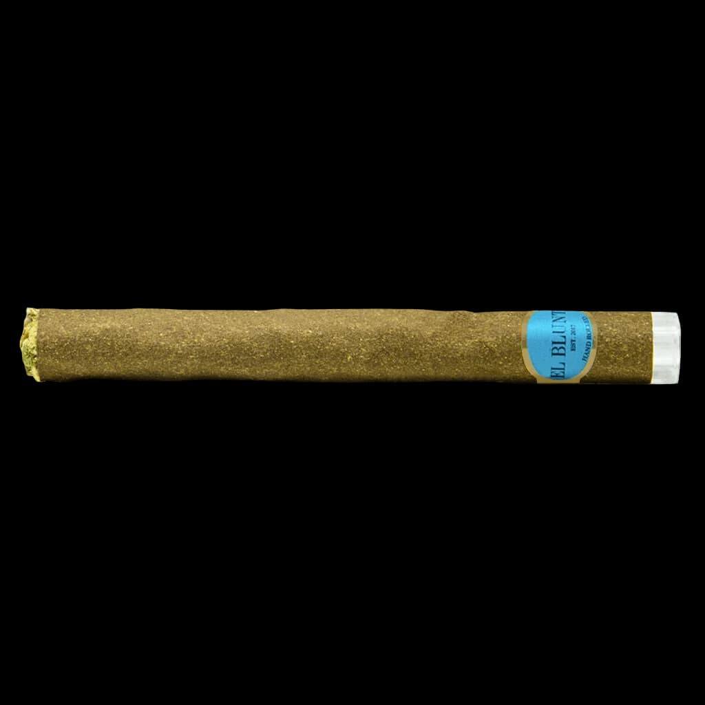 El Blunto Cullinan Diamond Infused pre-roll with blue band label and clear plastic tip