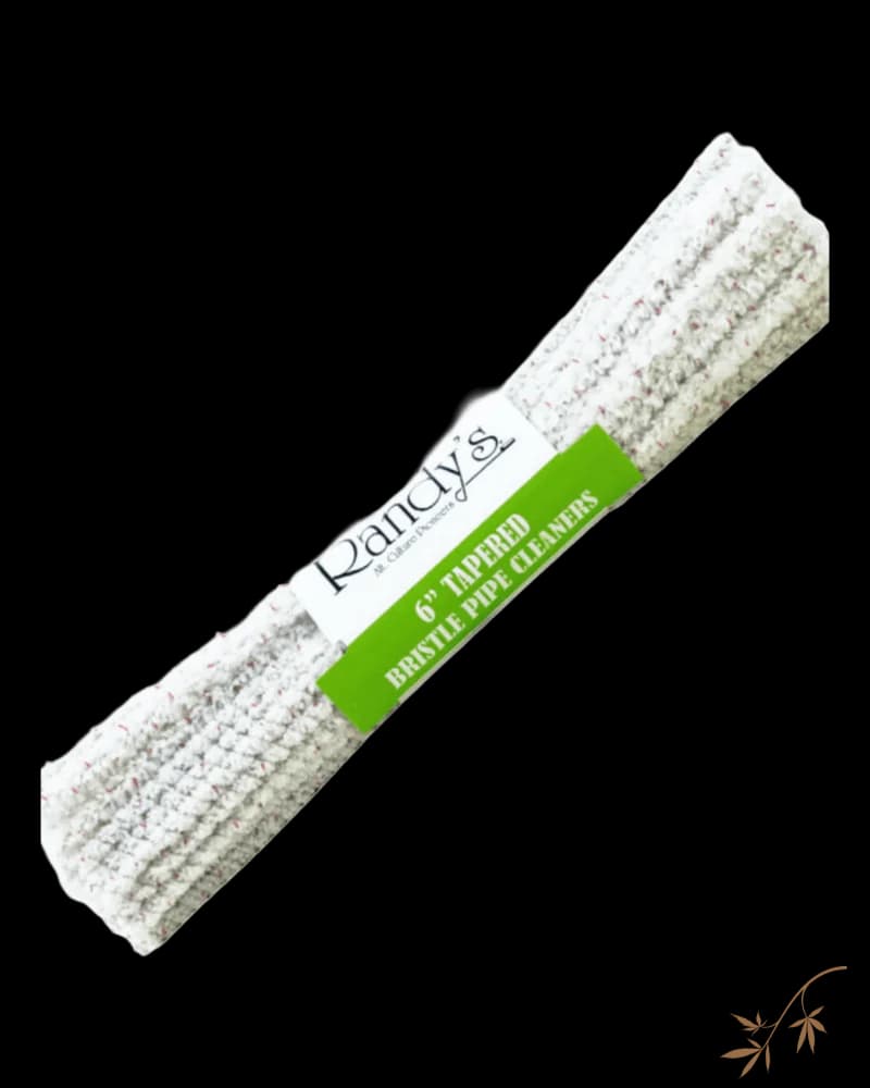 Randy's 6-inch tapered bristle pipe cleaners bundle, pack of multiple white textured cleaning tools with green product label
