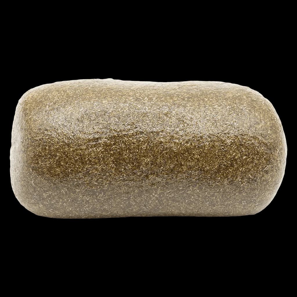 Simply Bare New School Hash, compressed cannabis concentrate with textured surface